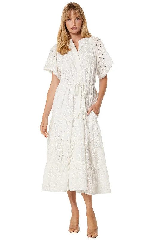 Misa - Mallory Dress - White Ruched unclassified dresses