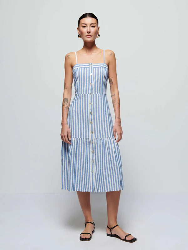 Nation LTD - Luciana Dress - Parisian Blue Stripe Affordable unclassified dresses