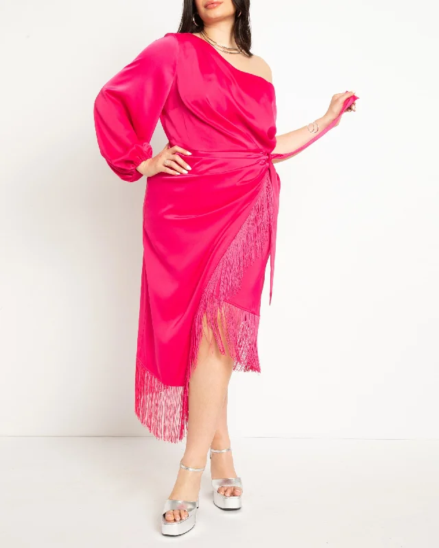 One Shoulder Fringe Dress | Pink Peacock Petite unclassified dresses