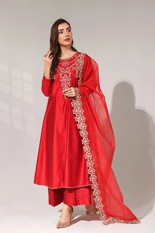 Red Formal Wear Katan Suit Boho unclassified dresses