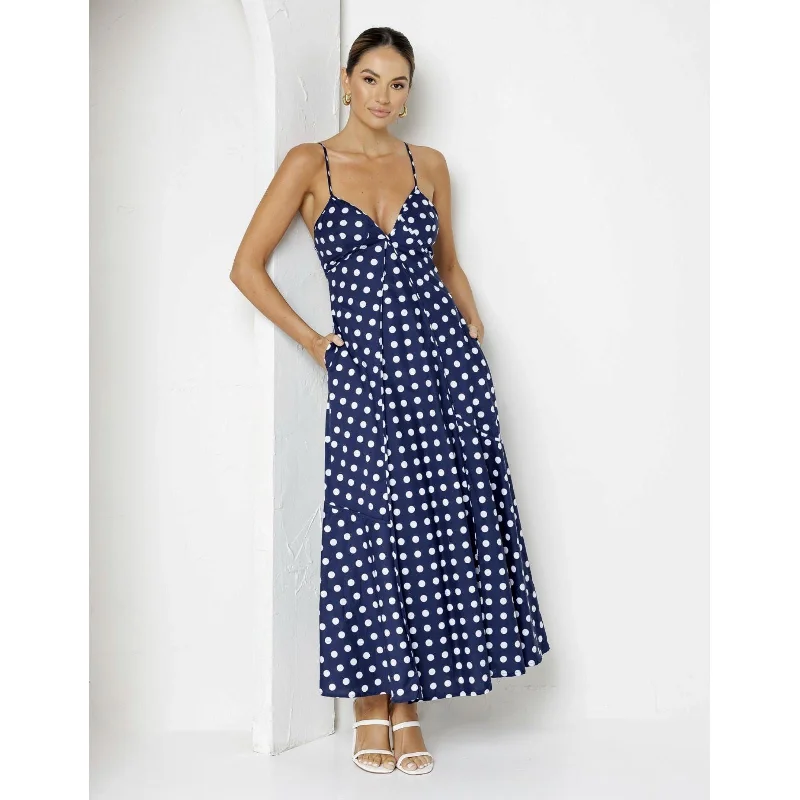 Rosebullet Navy Polkadot Dress Fashionable unclassified dresses