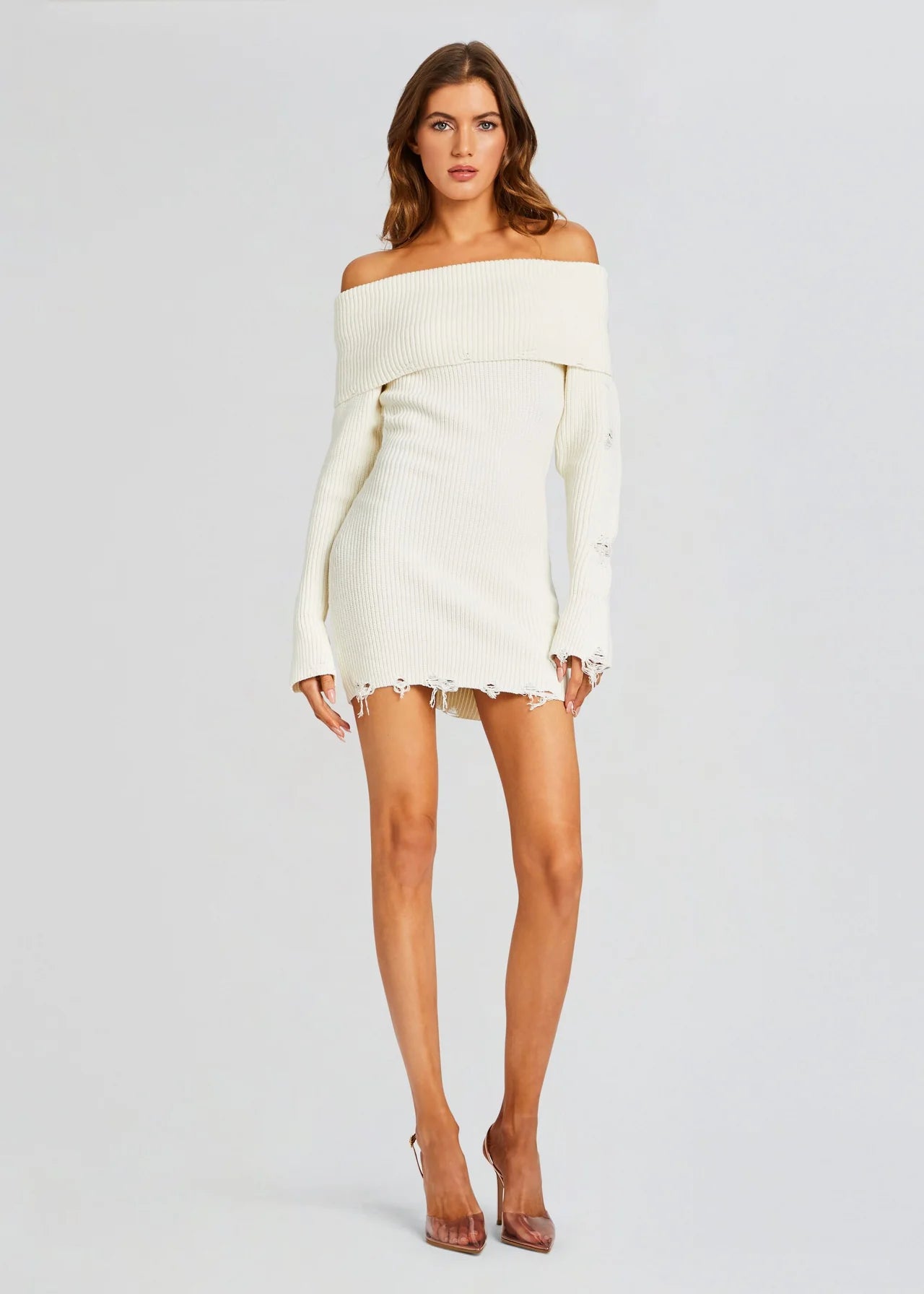 Ser.o.ya - Everleigh Dress - Winter White Striped unclassified dresses