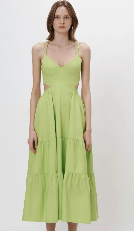 Simkhai - Veronika Dress - Acid Lime Embroidered unclassified dresses