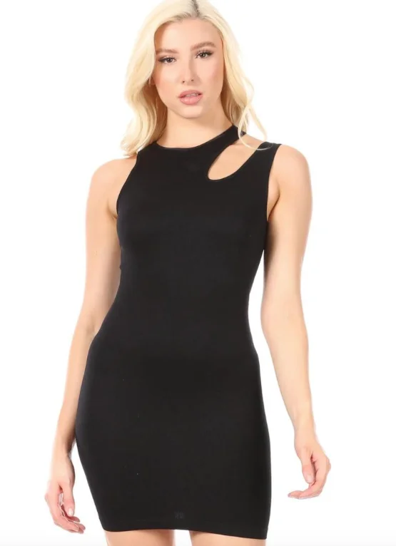 SUZETTE Seamless One Shoulder Cut-out Dress Stylish unclassified dresses