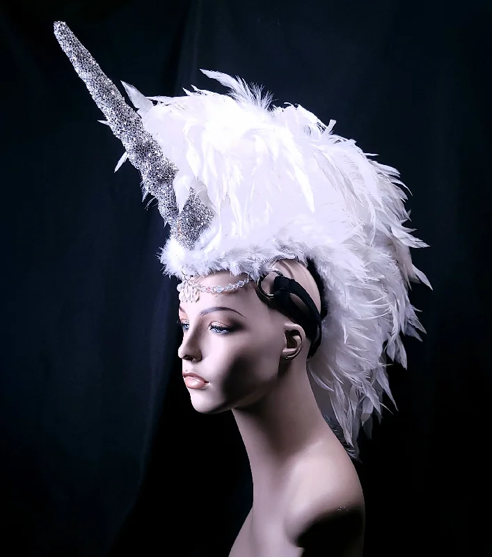 White Unicorn Headdress Office unclassified dresses