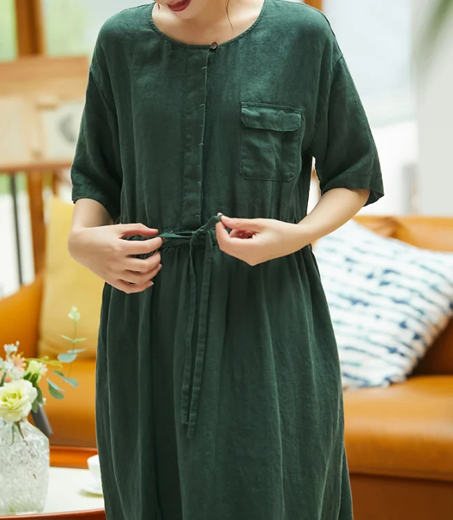 Women Dresses Casual Summer Linen Women Dresses SJ97215 Fashionable unclassified dresses