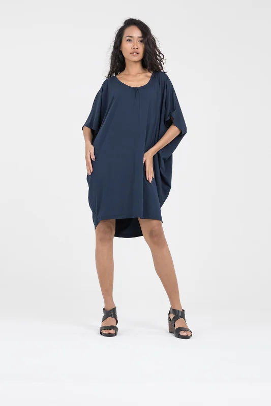 Women's Navy Cocoon Dress Short unclassified dresses