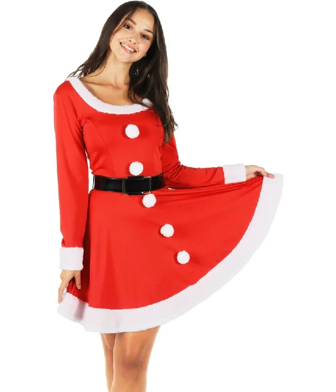 Santa Spinner Dress with Belt Wrap unclassified dresses