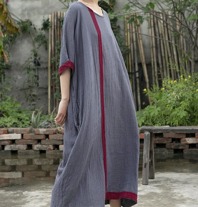 Irregular Hem Linen Women Dresses Casual Women Dresses Bat Sleeve SSM97215 Casual chic unclassified dresses