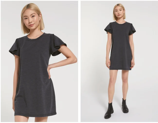 Z SUPPLY FARREN TEE DRESS IN BLACK Minimalist unclassified dresses