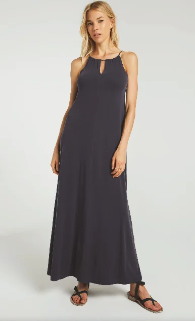 Z SUPPLY MARTA DRESS IN WASHED BLACK Backless unclassified dresses