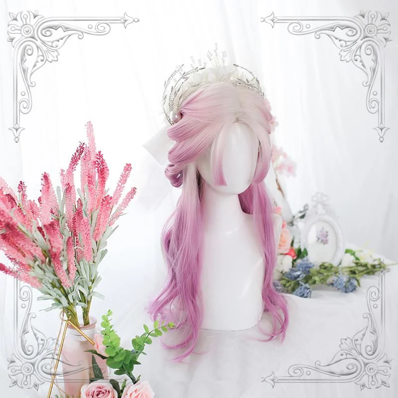 Lolita wig gradual long curly hair YV43857 Pleated Floral Maxi