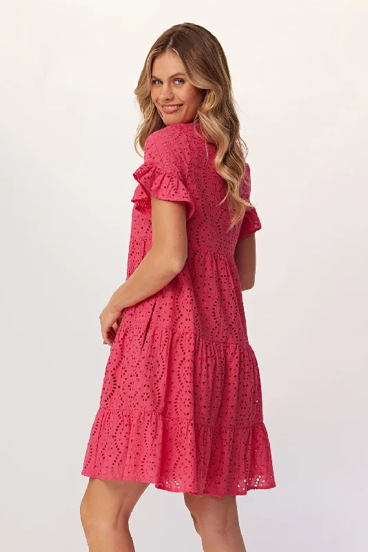 Julissa Lace Dress Cerise Lace Dress Set