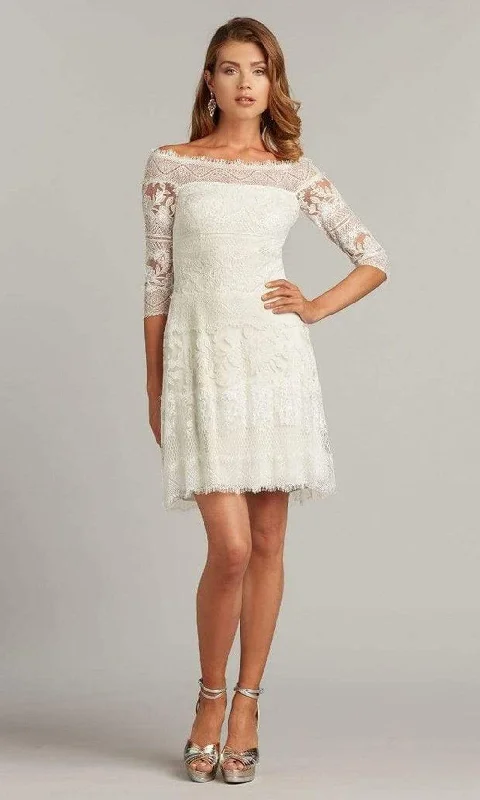 Tadashi Shoji BDH18890S - Lace Off-Shoulder Formal Dress Layered Lace Dress