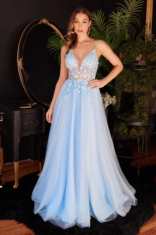 **Cinderella Divine CD2214: Embrace Enchantment in Lace and Tulle** Off-shoulder Tulle Dress