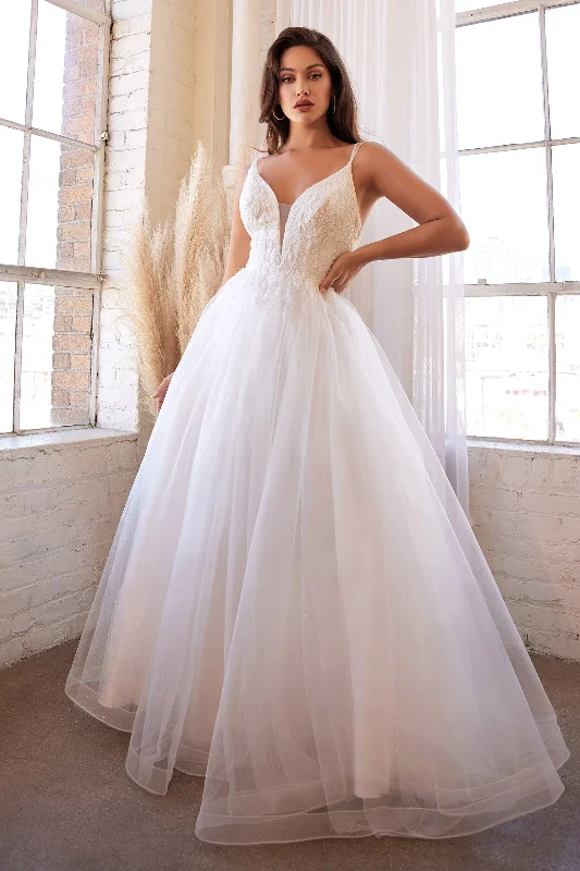 Enchanted in Tulle: Cinderella Divine's Magical Prom Dress (CD0154W) Tulle Wedding Gown