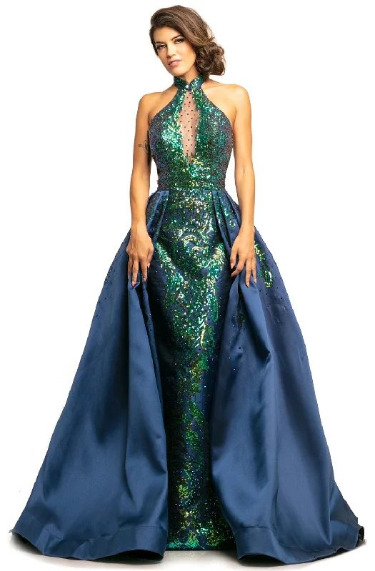 Johnathan Kayne - Fully Sequin High Halter Evening Gown 2016SC Plus Size Sequin