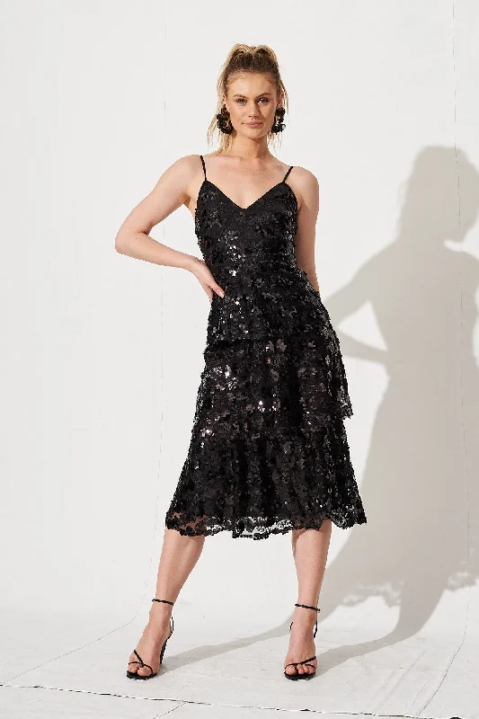 Last Kiss Sequin Dress in Black Sequin Dress Outfit