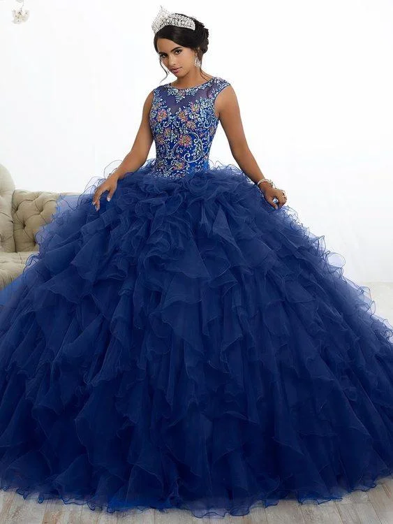 Quinceanera Collection - Embroidered Ruffle Tulle Ballgown 26883SC Tulle Dress Charm