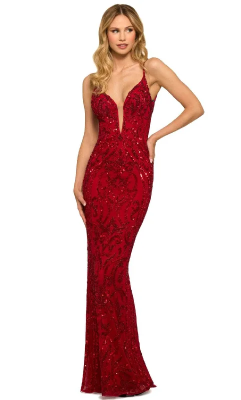 Sherri Hill 55513 - Sequined V-Neck Dress Flirty Sequin Dress