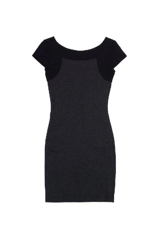 Amanda Uprichard - Grey & Black Bodycon Dress Sz XS Sexy Slim Dress