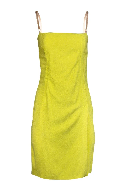 Dolce & Gabbana - Bright Yellow Bodycon Dress Sz 2 Ruffle Bodycon Dress