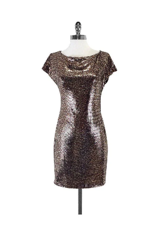 Vicky Tiel - Sequin Cap Sleeve Bodycon Dress Sz 2 Sexy Bodycon Dress