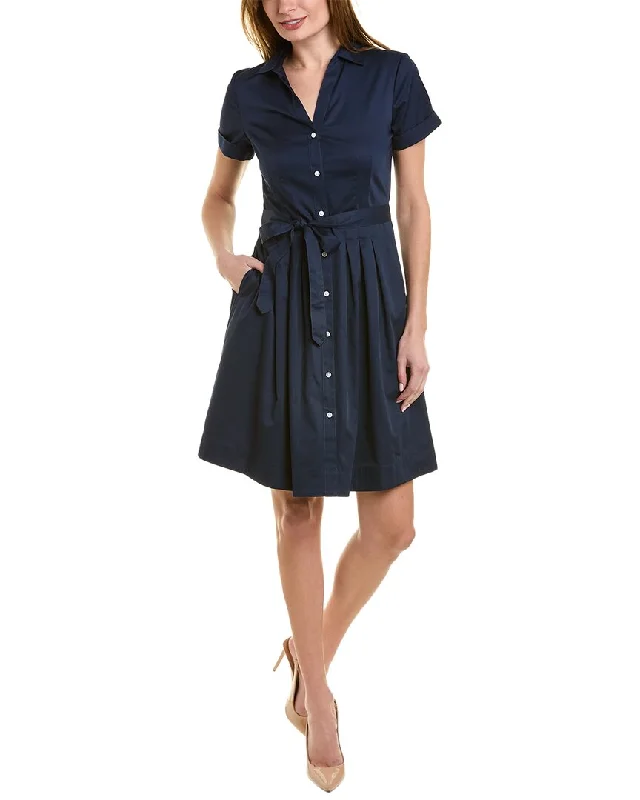 Brooks Brothers Shirtdress Pleated Shirt Gown