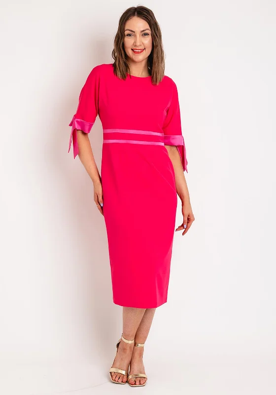 Caroline Kilkenny Aria Ribbon Sleeve Midi Dress, Watermelon Tulle Midi Skirt