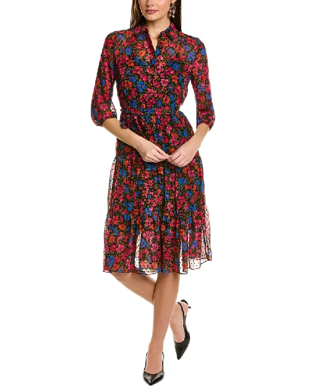 Nanette Nanette Lepore Swiss Dot Shirtdress Button-down Shirt Dress